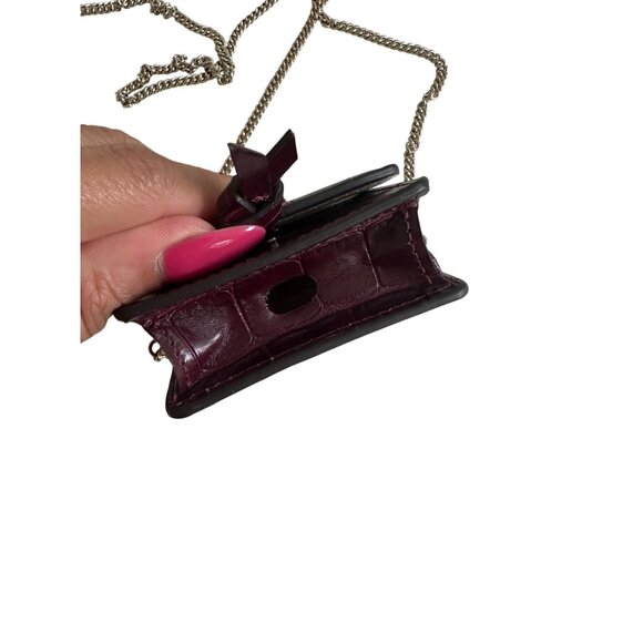 KATE SPADE Burgundy Air Pod Pro Case Micro Crossbody Bag - Picture 7 of 7